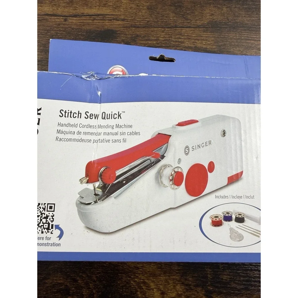 SINGER‎ Stitch Sew Quick + Cordless Mending Machine, White NEW Portable Handheld
